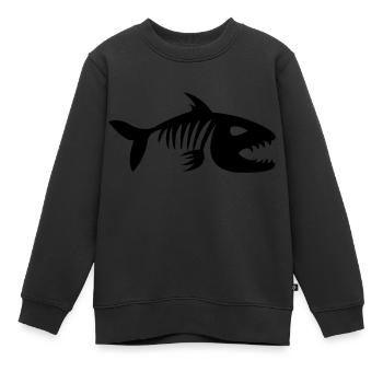 killer piranha - Kids Premium Organic Sweatshirt - black - Front - AI Model Kid Female (0cm)