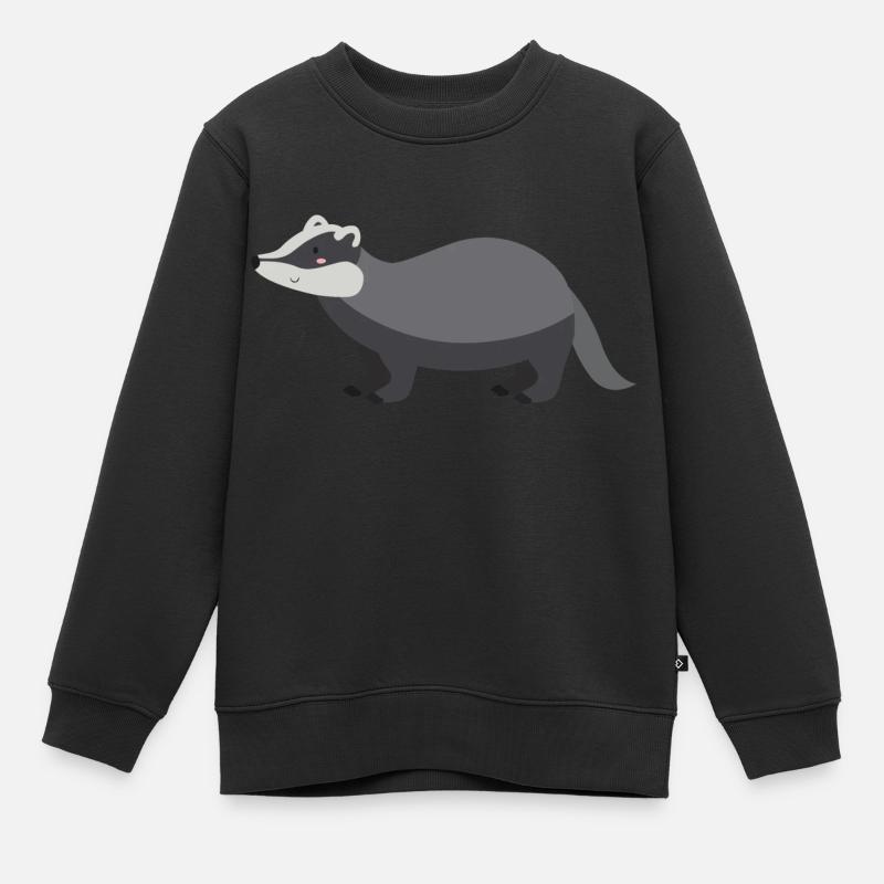 Dachs - Kinder Premium Organic Sweatshirt - Schwarz