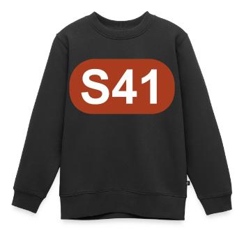 S-Bahn Berlin S41 - Kinder Premium Organic Sweatshirt - Schwarz - Vorne - AI Model Kid Female (0cm)