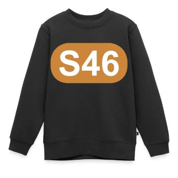 S-Bahn Berlin S46 - Kinder Premium Organic Sweatshirt - Schwarz - Vorne - AI Model Kid Female (0cm)