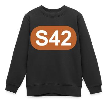 S-Bahn Berlin S42 - Kinder Premium Organic Sweatshirt - Schwarz - Vorne - AI Model Kid Female (0cm)