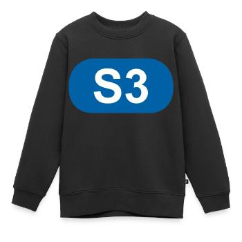 S-Bahn Berlin S3 - Kinder Premium Organic Sweatshirt - Schwarz - Vorne - AI Model Kid Female (0cm)