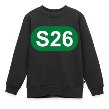 S-Bahn Berlin S26 - Kinder Premium Organic Sweatshirt - Schwarz - Vorne - AI Model Kid Female (0cm)