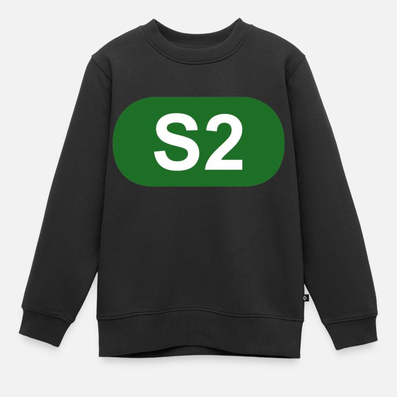 S-Bahn Berlin S2 - Kinder Premium Organic Sweatshirt - Schwarz