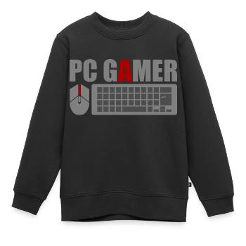 PC Gamer Maus Tastatur Keyboard Gaming Zocken - Kinder Premium Organic Sweatshirt - Schwarz - Vorne - AI Model Kid Female (0cm)
