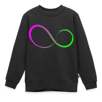Infinity Sign Infinity Symbol Design - Kids Premium Organic Sweatshirt - black - Front - AI Model Kid Female (0cm)
