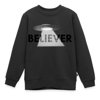 UFO Believer - Sweat Premium enfant bio - noir - Devant - AI Model Kid Female (0cm)