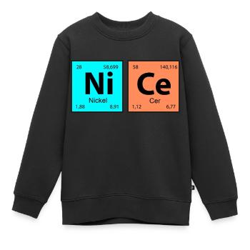 Periodensystem NICE - Kinder Premium Organic Sweatshirt - Schwarz - Vorne - AI Model Kid Female (0cm)