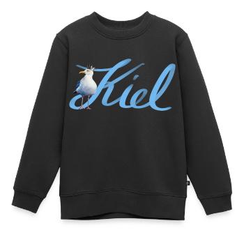 kiel möwe - Sweat Premium enfant bio - noir - Devant - AI Model Kid Female (0cm)