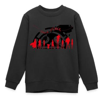 One PIece Fan Art - Kinder Premium Organic Sweatshirt - Schwarz - Vorne - AI Model Kid Female (0cm)
