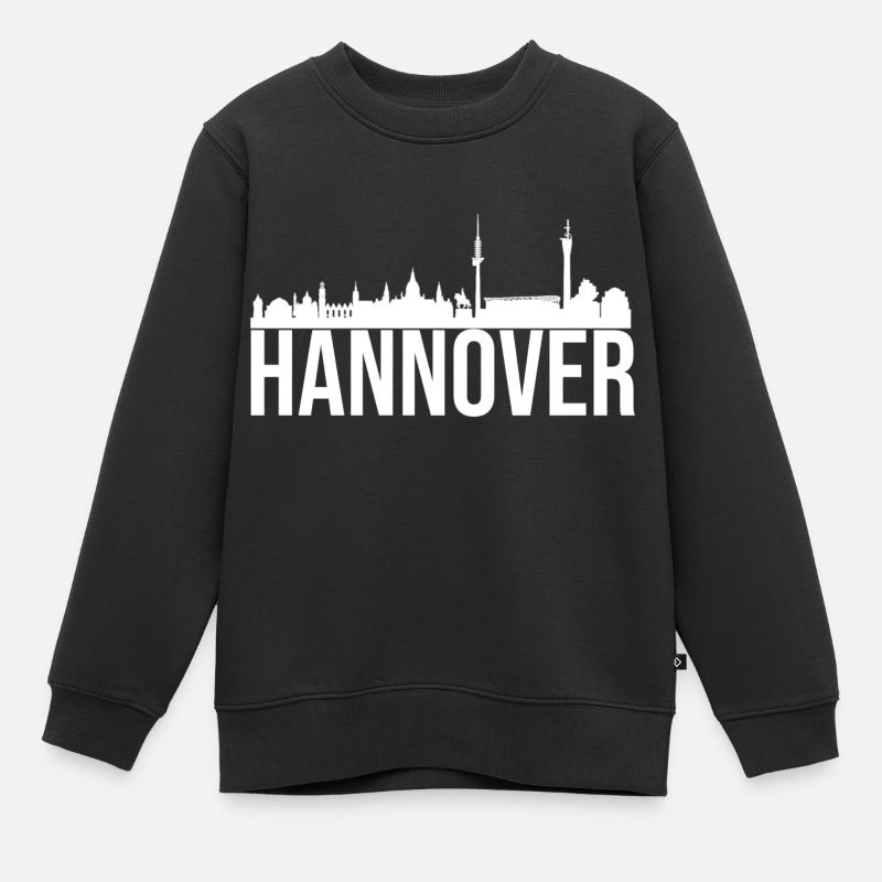 hannover skyline white - Sweat Premium enfant bio - noir