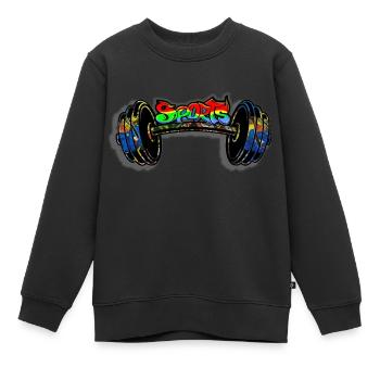 sports - Sweat Premium enfant bio - noir - Devant - AI Model Kid Female (0cm)
