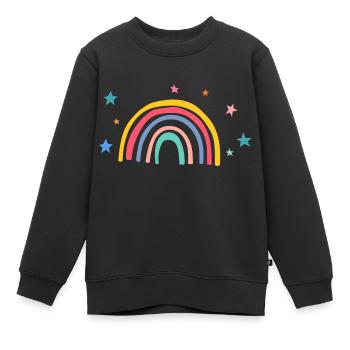 Arc-en-ciel - Sweat Premium enfant bio - noir - Devant - AI Model Kid Female (0cm)