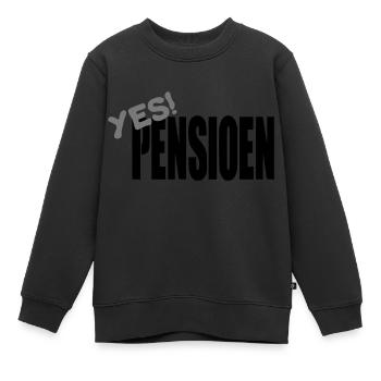 Pension - Kinder Premium Organic Sweatshirt - Schwarz - Vorne - AI Model Kid Female (0cm)