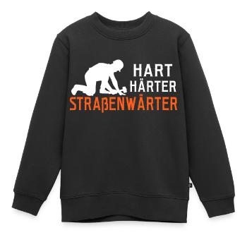 Hart Härter Straßenwärter Geschenk Chausseewärter - Kinder Premium Organic Sweatshirt - Schwarz - Vorne - AI Model Kid Female (0cm)