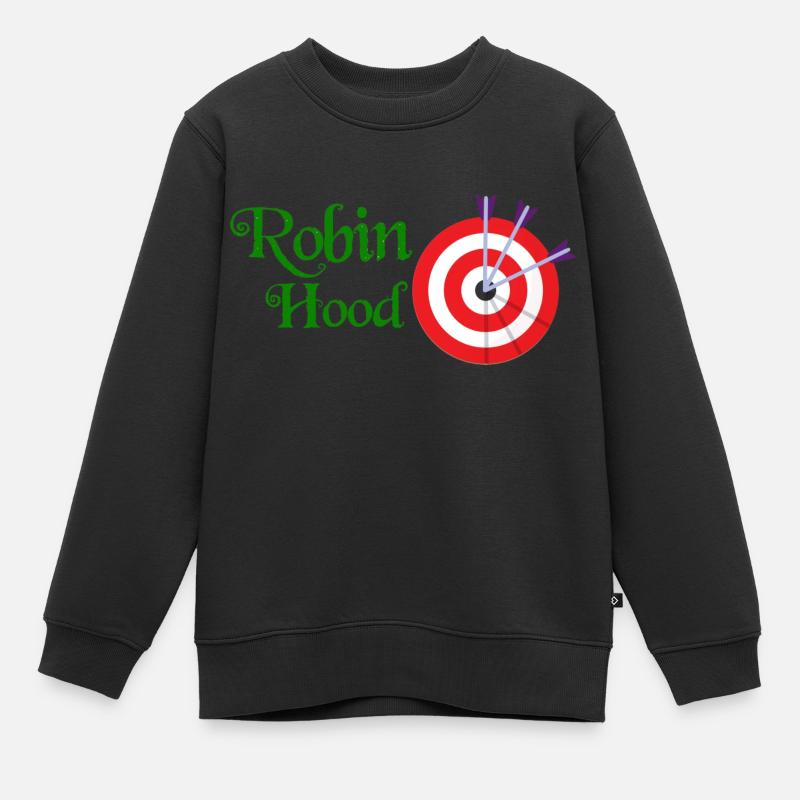 Robin Hood - Kinder Premium Organic Sweatshirt - Schwarz
