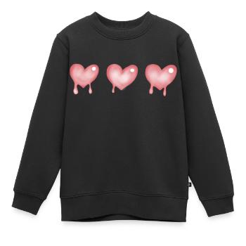 Cœur Coeur - Sweat Premium enfant bio - noir - Devant - AI Model Kid Female (0cm)