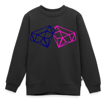 diamonds - Kinder Premium Organic Sweatshirt - Schwarz - Vorne - AI Model Kid Female (0cm)