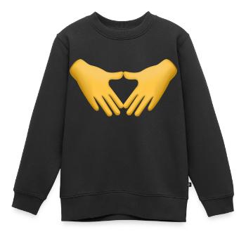 Merkel Geste HandzeicheRaute Bundeskanzlerin - Kinder Premium Organic Sweatshirt - Schwarz - Vorne - AI Model Kid Female (0cm)