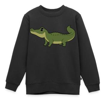 Alligator - Kinder Premium Organic Sweatshirt - Schwarz - Vorne - AI Model Kid Female (0cm)