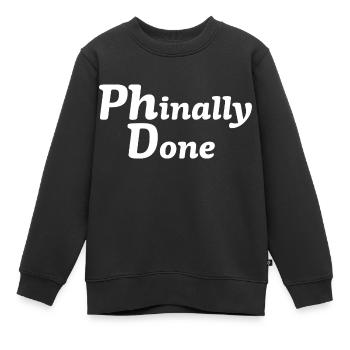 Doctorat Phd Degree - Sweat Premium enfant bio - noir - Devant - AI Model Kid Female (0cm)