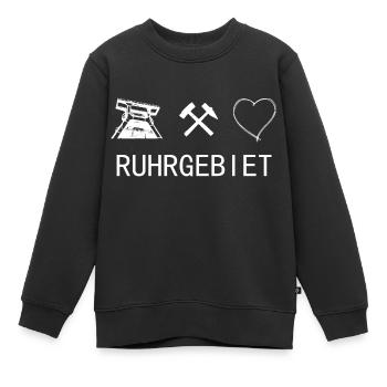 Ruhrgebiet Liebe - Kinder Premium Organic Sweatshirt - Schwarz - Vorne - AI Model Kid Female (0cm)