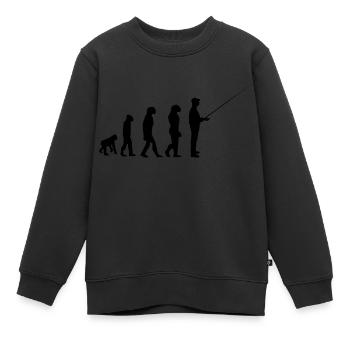 Entwicklung der Fischerei - Kinder Premium Organic Sweatshirt - Schwarz - Vorne - AI Model Kid Female (0cm)