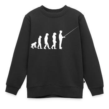 Entwicklung der Fischerei - Kinder Premium Organic Sweatshirt - Schwarz - Vorne - AI Model Kid Female (0cm)