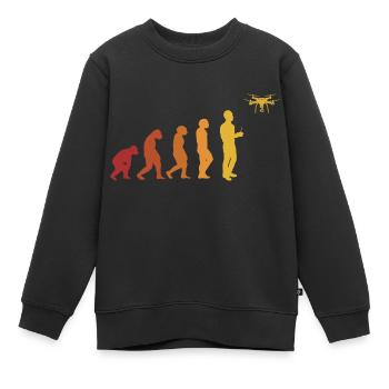 Evolution Drohne Drohnenpilot Evolution - Kinder Premium Organic Sweatshirt - Schwarz - Vorne - AI Model Kid Female (0cm)