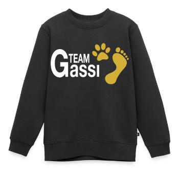 Team Gassi - Ich und mein Hund - Kinder Premium Organic Sweatshirt - Schwarz - Vorne - AI Model Kid Female (0cm)