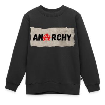Anarchy - Sweat Premium enfant bio - noir - Devant - AI Model Kid Female (0cm)