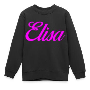 TEST ELISA - Sweat Premium enfant bio - noir - Devant - AI Model Kid Female (0cm)