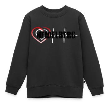 Heidelberg - Kinder Premium Organic Sweatshirt - Schwarz - Vorne - AI Model Kid Female (0cm)