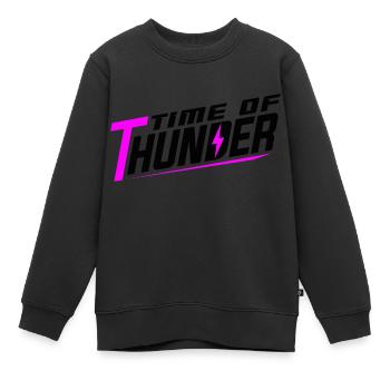 PINK POWER - Kinder Premium Organic Sweatshirt - Schwarz - Vorne - AI Model Kid Female (0cm)
