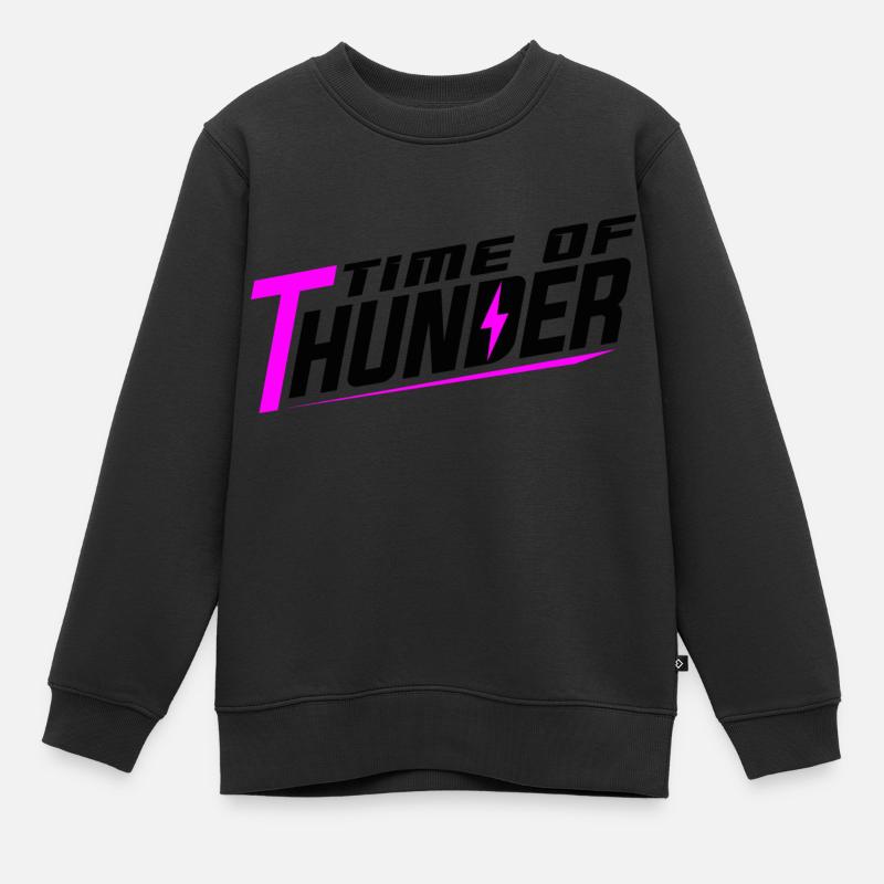 PUISSANCE ROSE - Sweat Premium enfant bio - noir