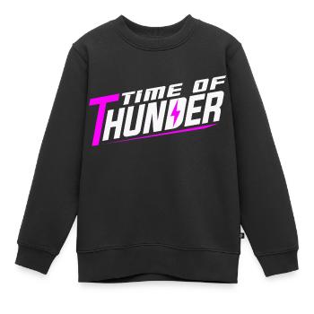 PINK POWER - Kinder Premium Organic Sweatshirt - Schwarz - Vorne - AI Model Kid Female (0cm)