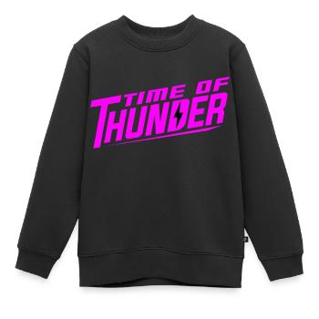 PINK POWER - Kinder Premium Organic Sweatshirt - Schwarz - Vorne - AI Model Kid Female (0cm)