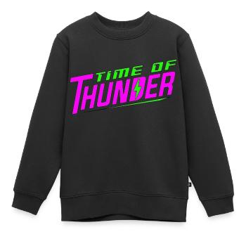PINK POWER - Kinder Premium Organic Sweatshirt - Schwarz - Vorne - AI Model Kid Female (0cm)