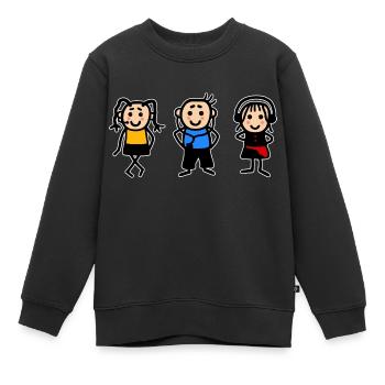 Les enfants dans le monde numérique - Future Online - Sweat Premium enfant bio - noir - Devant - AI Model Kid Female (0cm)