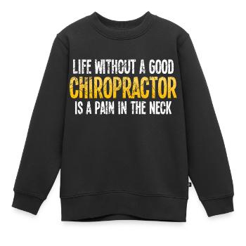 Chiropraktiker Physiotherapeut Nacken I Geschenk - Kinder Premium Organic Sweatshirt - Schwarz - Vorne - AI Model Kid Female (0cm)