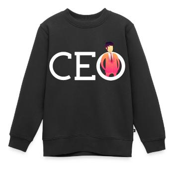 Pdg chef de la conception pour un chef de la direction - Sweat Premium enfant bio - noir - Devant - AI Model Kid Female (0cm)