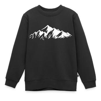 Berge - Kinder Premium Organic Sweatshirt - Schwarz - Vorne - AI Model Kid Female (0cm)