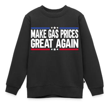 Rendez les prix de l’essence à nouveau excellents - Sweat Premium enfant bio - noir - Devant - AI Model Kid Female (0cm)
