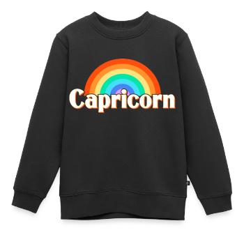 Sternzeichen Steinbock - Kinder Premium Organic Sweatshirt - Schwarz - Vorne - AI Model Kid Female (0cm)
