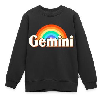 Sternzeichen Zwillinge - Kinder Premium Organic Sweatshirt - Schwarz - Vorne - AI Model Kid Female (0cm)
