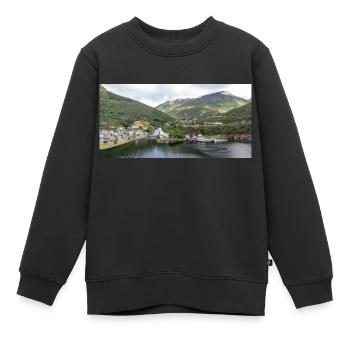 Hellesylt panorama vie - Kinder Premium Organic Sweatshirt - Schwarz - Vorne - AI Model Kid Female (0cm)