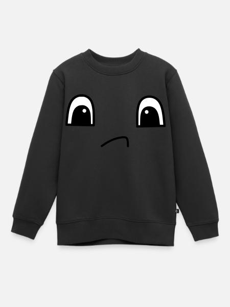 Mignon visage triste - Sweat Premium enfant bio - noir