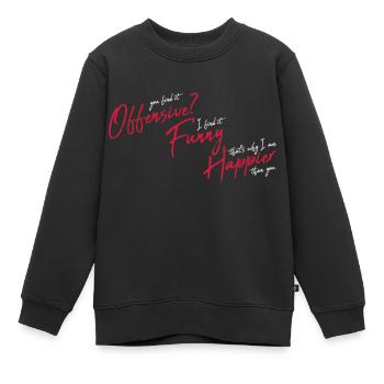 You find it offensive - Kinder Premium Organic Sweatshirt - Schwarz - Vorne - AI Model Kid Female (0cm)