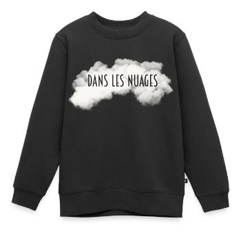 Dans les nuages - pour les rêveurs - Sweat Premium enfant bio - noir - Devant - AI Model Kid Female (0cm)