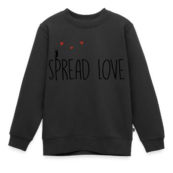 Spread Love - Kinder Premium Organic Sweatshirt - Schwarz - Vorne - AI Model Kid Female (0cm)